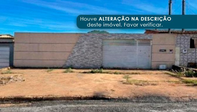 Casa em Planaltina, Setor Oeste, Rua B, Lt. 04 Da Qd. 01, Setor Oeste, GO. Área: 100m2