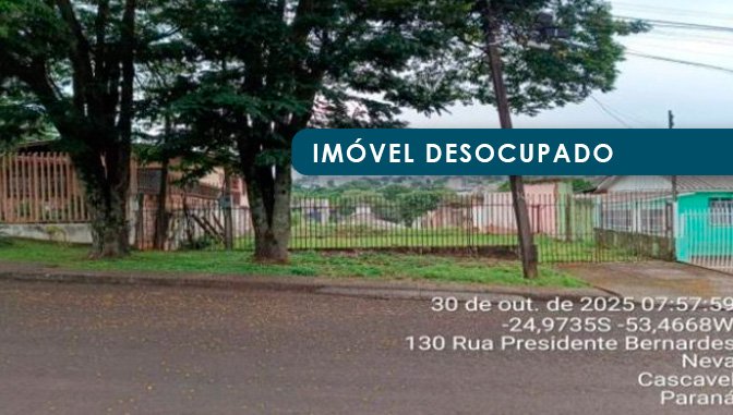 Terreno em Cascavel, Neva, Rua Presidente Bernardes, 140, Neva, PR. Área: 621m2