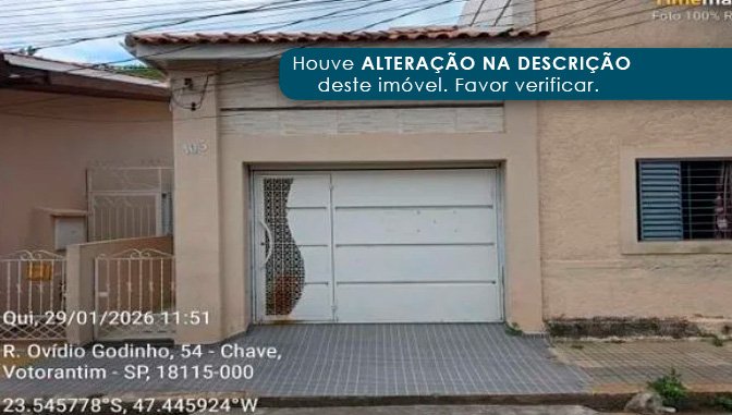 Casa - Votorantim/SP - Rua Asdrubal Nascimento, 105, Chave